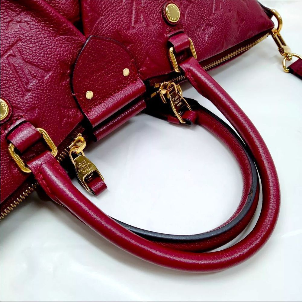 Auth Louis Vuitton LV Shoulder Bag M50638  MAZARINE PM Red Monogram Empreinte - Picture 11 of 16